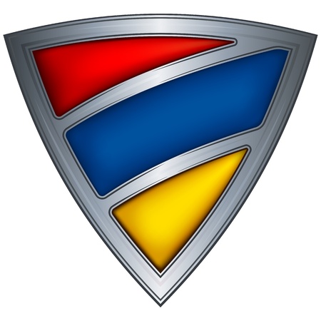 steel shield with flag armeniaのイラスト素材