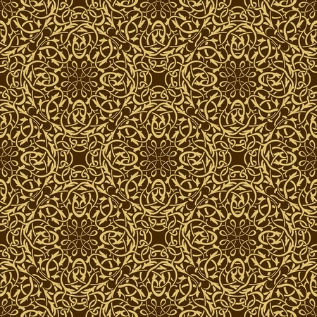 gold seamless wallpaper patternのイラスト素材