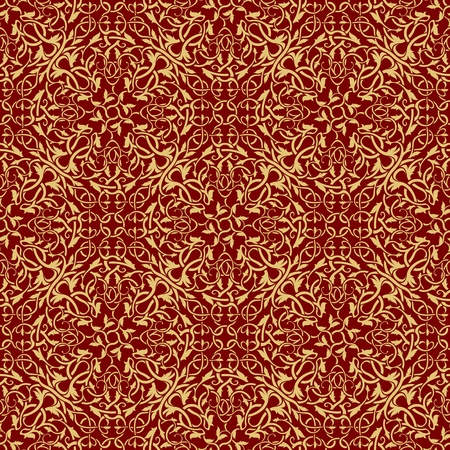 Gold seamless wallpaper patternのイラスト素材