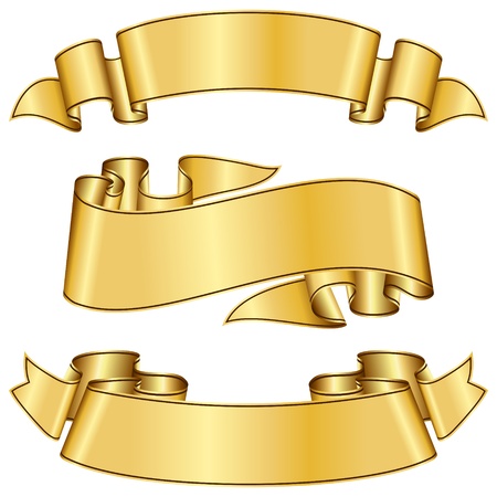 Gold ribbon collection のイラスト素材
