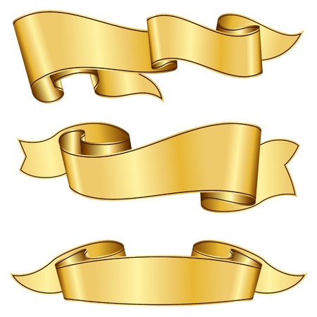 gold ribbon collection のイラスト素材