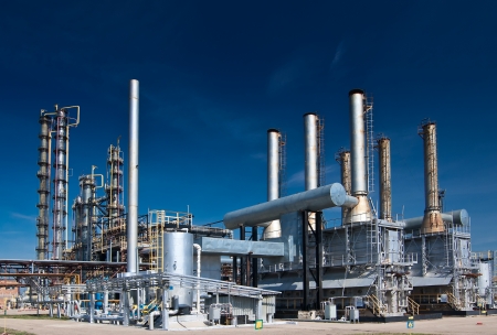 view gas processing factory. gas and oil industryのeditorial素材