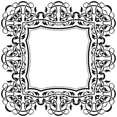 Black frame with ornamental border のイラスト素材