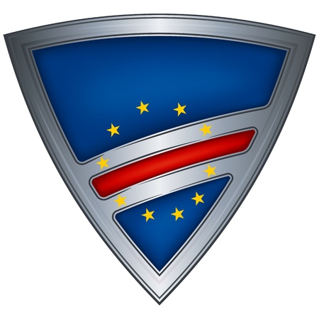 Steel shield with flag Cape Verdeのイラスト素材