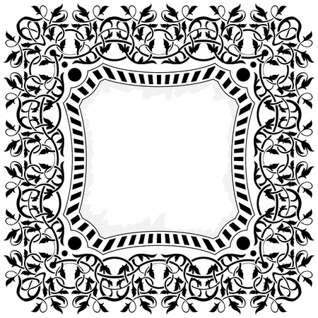 Black frame with ornamental border のイラスト素材