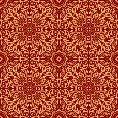 Red seamless wallpaper pattern のイラスト素材