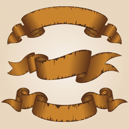 Old ribbon collection のイラスト素材