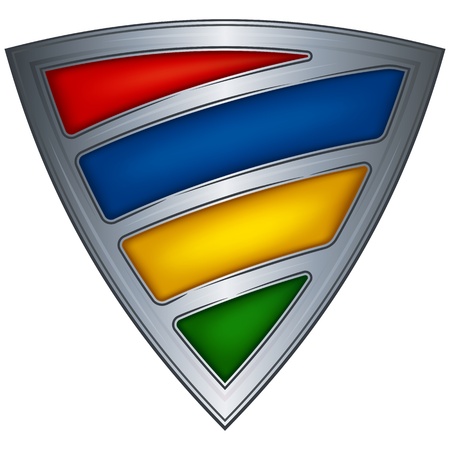 Steel shield with flag Mauritius のイラスト素材