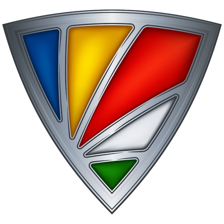 Steel shield with flag Seychelles のイラスト素材