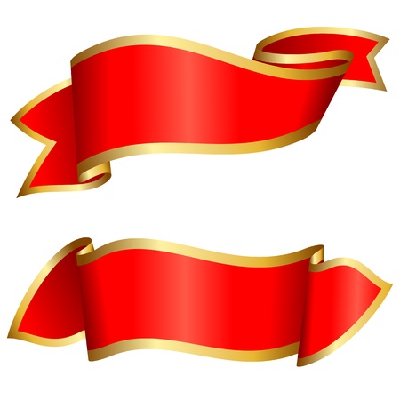 Red ribbon collection のイラスト素材