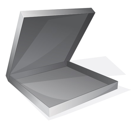 illustration of empty box with open coverのイラスト素材