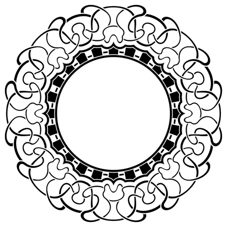 Black frame with ornamental borderのイラスト素材