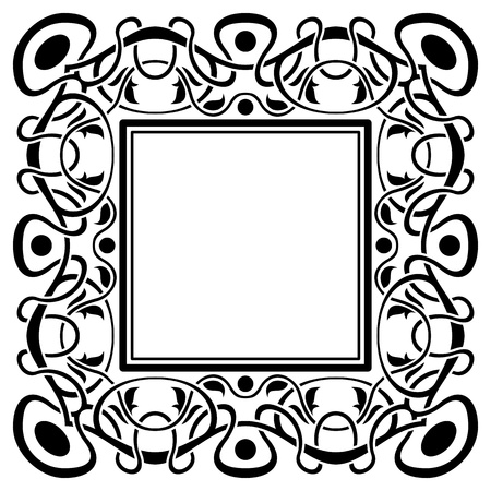 Black frame with ornamental borderのイラスト素材