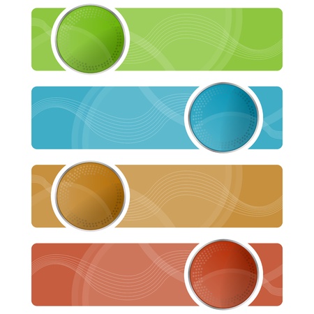 Vector illustration modern banner for infographics in 4 colorのイラスト素材
