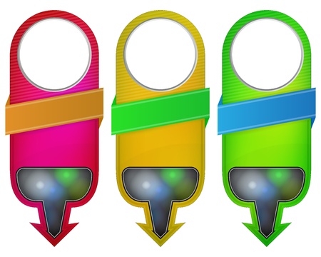 Vector illustration abstract web banner with arrowのイラスト素材