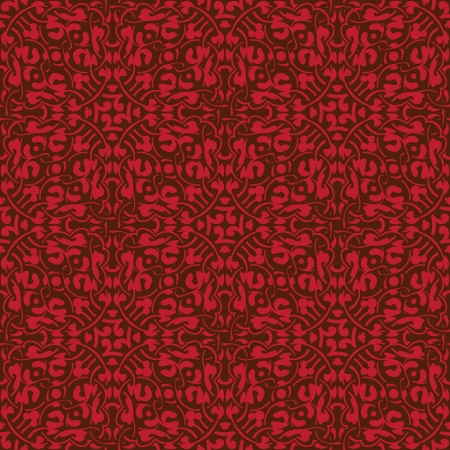 Red floral seamless wallpaper pattern vector illustrationのイラスト素材
