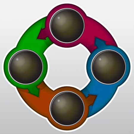 Vector illustration abstract Infographics circle design elementのイラスト素材