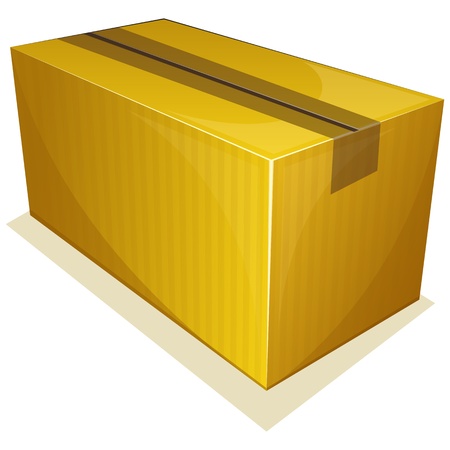 Parcel package sealed with tapeのイラスト素材