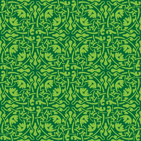 Green floral seamless wallpaper pattern vector illustrationのイラスト素材