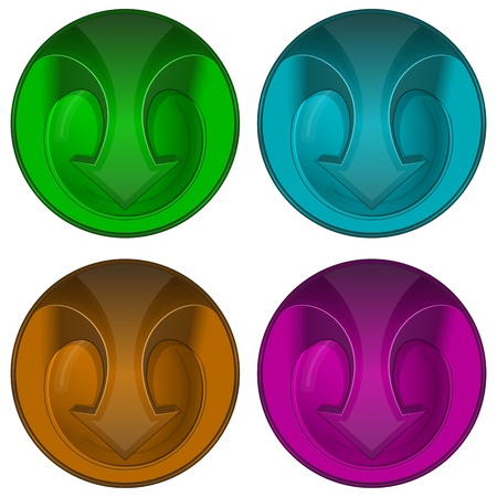 Round web button with arrowのイラスト素材
