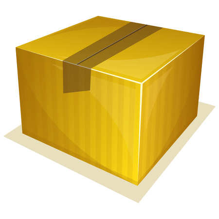 Vector illustration of Parcel package sealed with tapeのイラスト素材