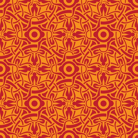 Red floral seamless wallpaper pattern vector illustrationのイラスト素材