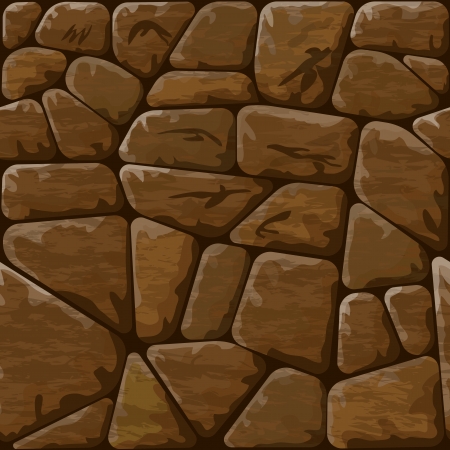 Vector illustration of brown stone seamless patternのイラスト素材