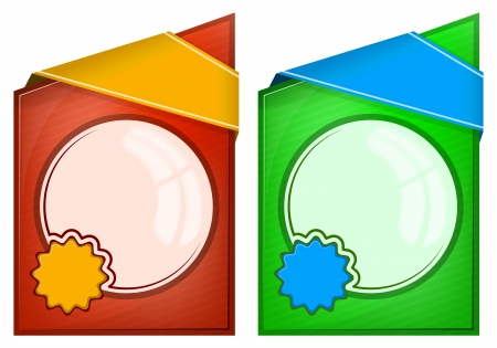 Vector illustration abstract web banner with buttonのイラスト素材