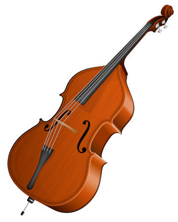 Vector illustration contrabass isolated on white backgroundのイラスト素材
