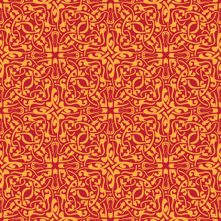 Orange floral seamless wallpaper pattern vector illustrationのイラスト素材
