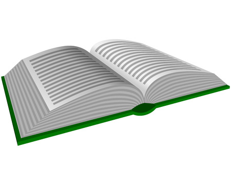 Vector illustration of green opened book with lineのイラスト素材