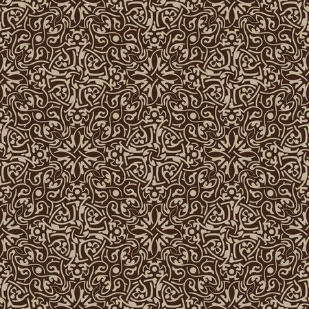 Brown floral seamless wallpaper pattern vector illustrationのイラスト素材