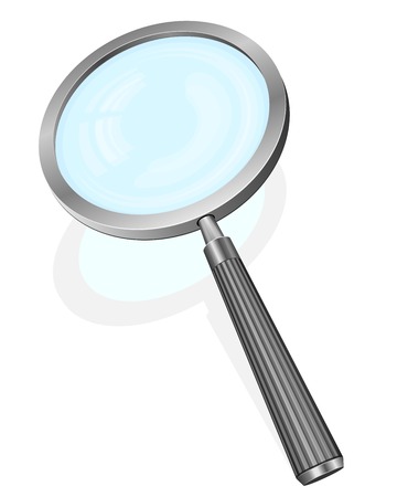 Vector illustration of magnifying glass with black rubber handleのイラスト素材