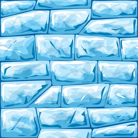 Vector illustration of blue ice brick seamless patternのイラスト素材