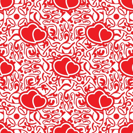 Vector illustration of valentine day seamless textureのイラスト素材