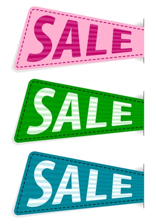 Vector illustration of set vector sale stickerのイラスト素材