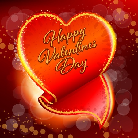 Vector illustration of valentine day heart stickerのイラスト素材
