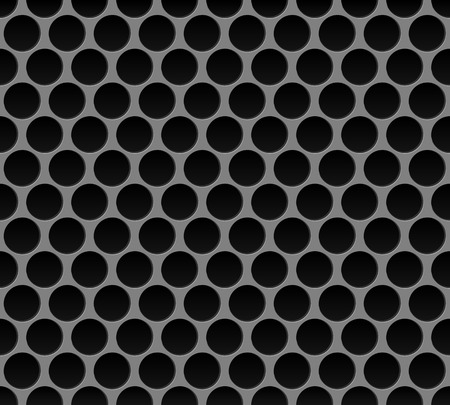 Vector illustration of Metal round grid seamless patternのイラスト素材