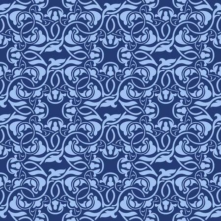 Simple blue seamless wallpaper pattern vector illustrationのイラスト素材