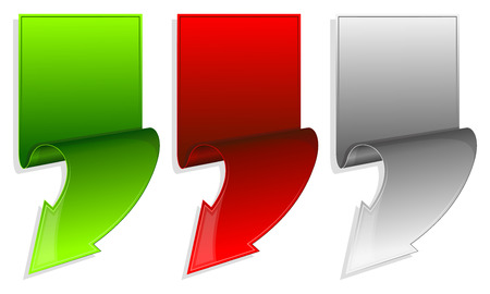 Collection label with arrow in different colorのイラスト素材