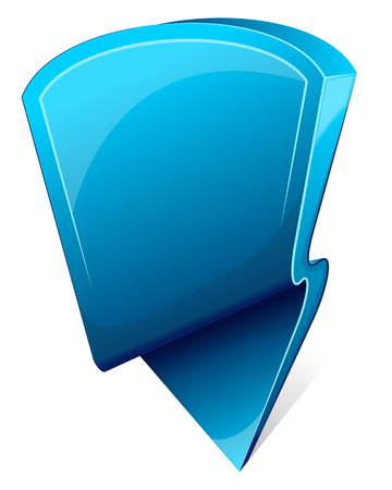 Blue label with arrow. Icon. Vector illustrationのイラスト素材