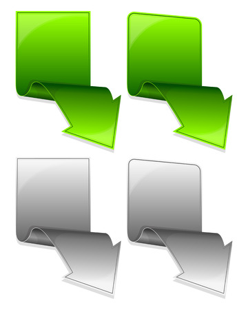 Collection label with arrow in different colorのイラスト素材