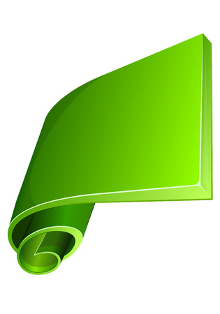 label with curled up edge. Vector illustrationのイラスト素材