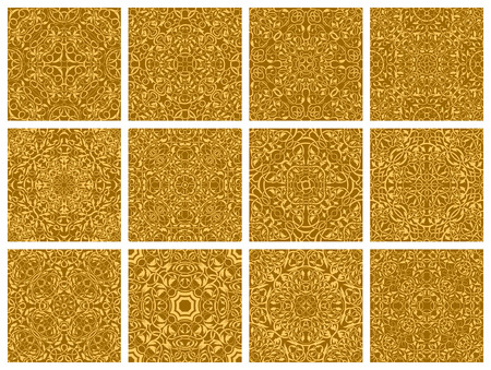 Set of 12 ornamental seamless wallpaper patternのイラスト素材