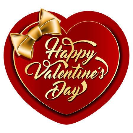 Valentines card with the inscription Happy Valentines Dayのイラスト素材
