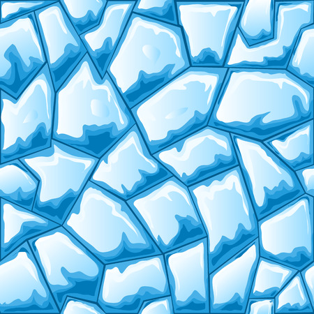Blue ice brick seamless pattern.のイラスト素材