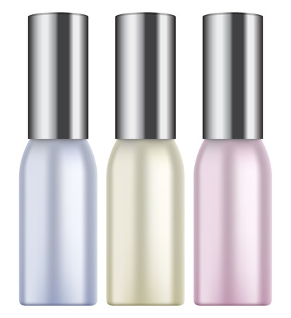 Vector illustration of Photorealistic makeup bottle on white backgroundのイラスト素材