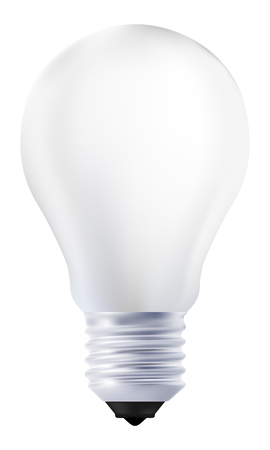 Photo realistic light bulb isolated on white backgroundのイラスト素材