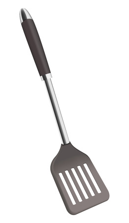 Photorealistic plastic scapula for food on white backgroundのイラスト素材