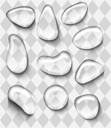 Photo realistic water drops on white backgroundのイラスト素材